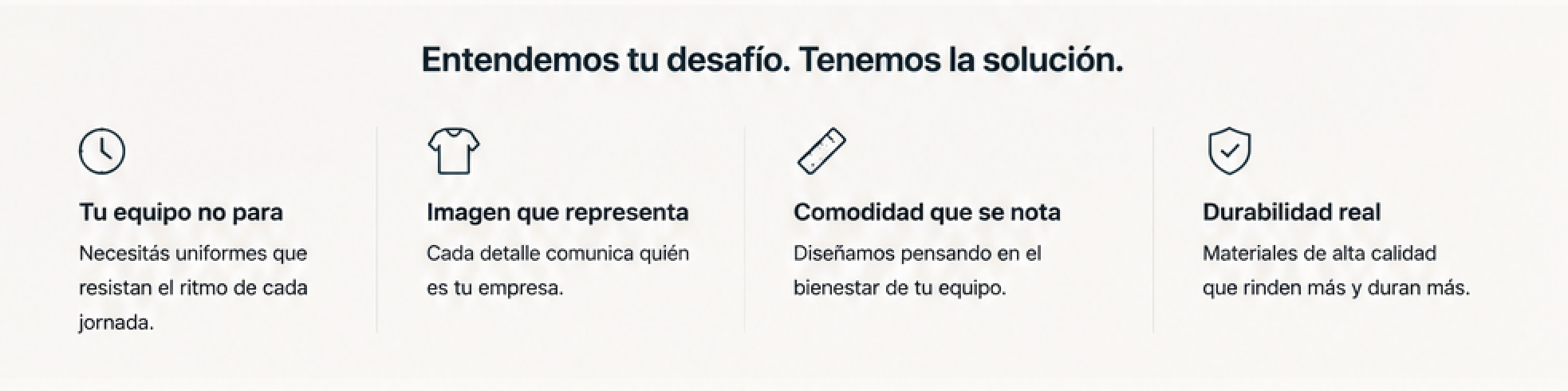 Entendemos tu desafio. Tenemos la solucion.